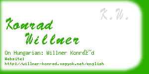 konrad willner business card